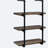 Black and Rustic Oak 4-tier Wall Shelf-593127919-593127904