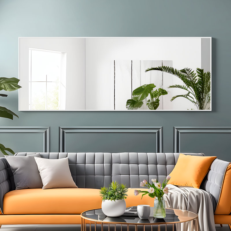 Miroir sur pied Koudia, Blanc, 64 po x 21 po