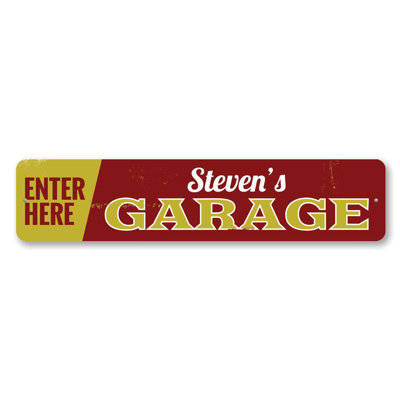 Enseigne de garage personnalisée en aluminium
