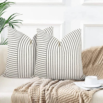 Striped Linen Pillow Cover