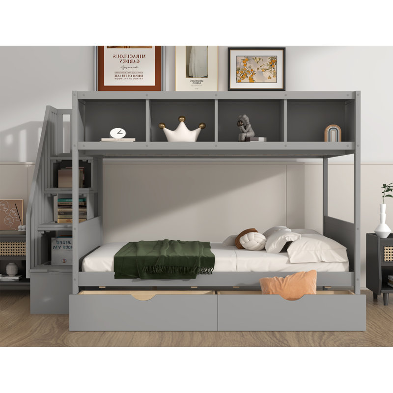 Lit pour enfants Austino, gris