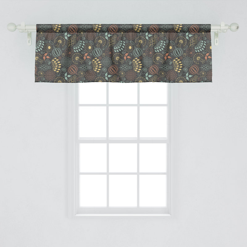 Cantonnière botanique Ambesonne, paquet de 2 88510, L 54 po x L 12 po