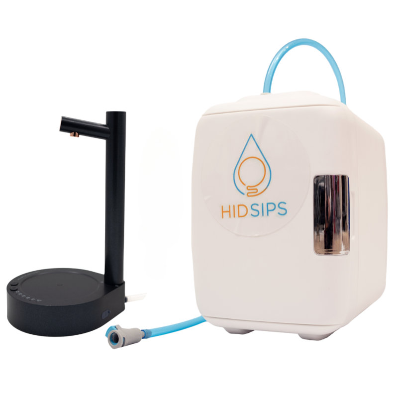 SYPS Water Dispenser With 4L Mini Fridge, Black