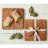 Scalloped Square Cheese Board with Spreader - Natural