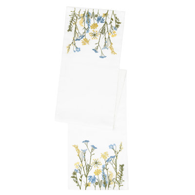 Lenox Wildflowers Border 14"x90" Runner 