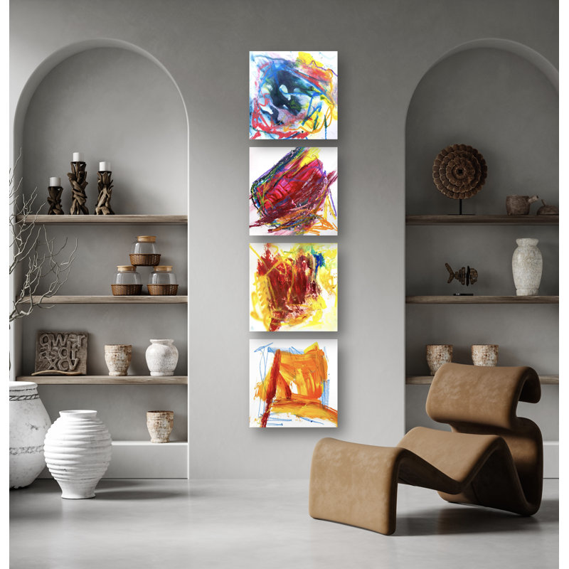 Mineral Series 4 I Print by John Beard, Black Floater Framed, 40" H x 40" W x 3" D