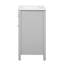 Meuble-lavabo gris 60 po avec lavabo en céramique, grand tiroir et espace de rangement 60 po, revêtement de finition, porte d'eau de 60 po, guide d'assemblage facile