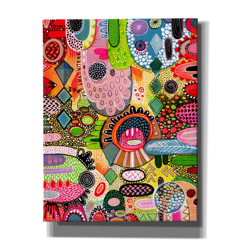 «Fly With Me» par Hello Angel, estampe numérique sur toile, L 26 po x H 34 po x P 1,5 po