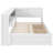 Full Size Wood Daybed With Storage Shelves, USB, LED, And 2 Drawers, White-700529923