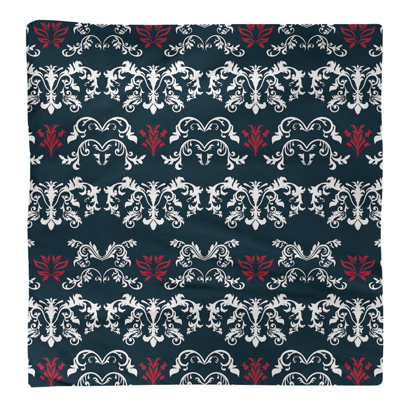 Serviette de football Houston Throwback, l 10 po x L 10 po, Blanc / bleu foncé acier / rouge bataille, Coton