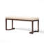 Banc rembourré moderne 48 po - structure en métal, pour l'intérieur
