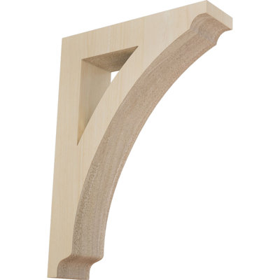 1 3/4"W x 6 1/2"D x 9"H Small Thorton Wood Bracket, Rubberwood (2-Pack)