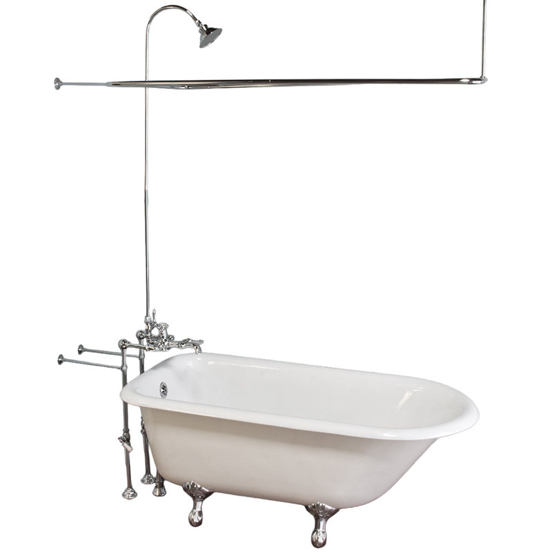 Over the Rim Thermostatic Shower Enclosure Set with 24 in. Supplies and Shower Head by Strom Living, Chrome