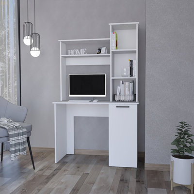 3-Tier Storage Shelves Computer Desk