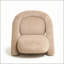 Fauteuil club décoratif en velours 32 pouces avec design mince pour espaces compacts, beige foncé-1296693641