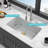 White Single Bowl Kitchen Sink, 32", Dual Mount, Deep Basin, Thermal Shock - 32 Inch , Stain