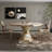 White Natural Marble Round  Dining Table Sets