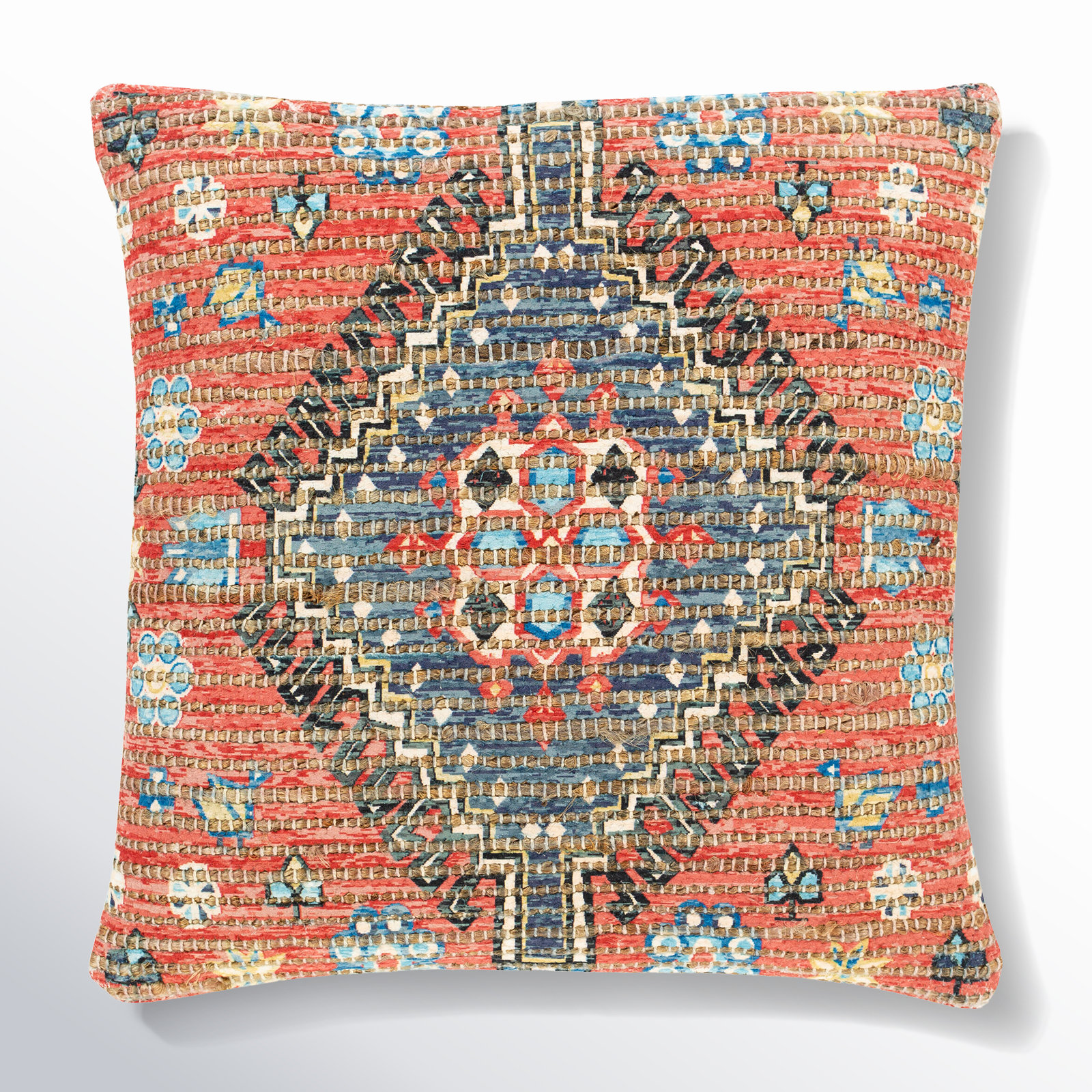 Joss & Main Vince Cotton Blend/Jute/Polyester/Polyester Blend Throw Square Pillow