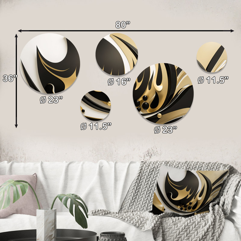 Abstract Wall Decor on Metal