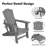 Azariyah Outdoor Folding  Adirondack Chair With Ottoman-1848812148