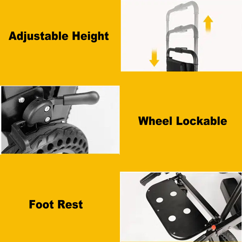 480lb Capacity Motorized Portable Stair Lift Chair With Large Wheels