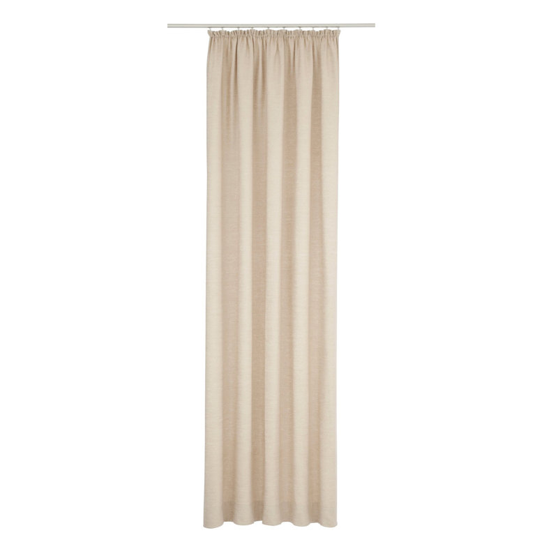 Jaylene Room Darkening Single Curtain Panel, 270 W x 245 D cm, Beige