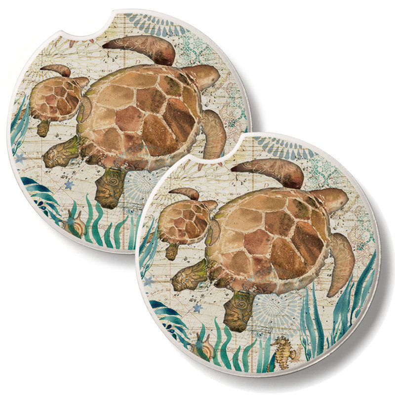 Ensemble de 2 sous-verres Monterey Bay Sea Turtles
