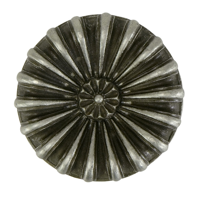 NANTUCKET KNOB IN ARTISAN PEWTER FINISH, Silver, 1 3/8"