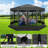 15x15ft Extra Large Pop-Up Gazebo Canopy Tent with Mosquito Netting-106897506