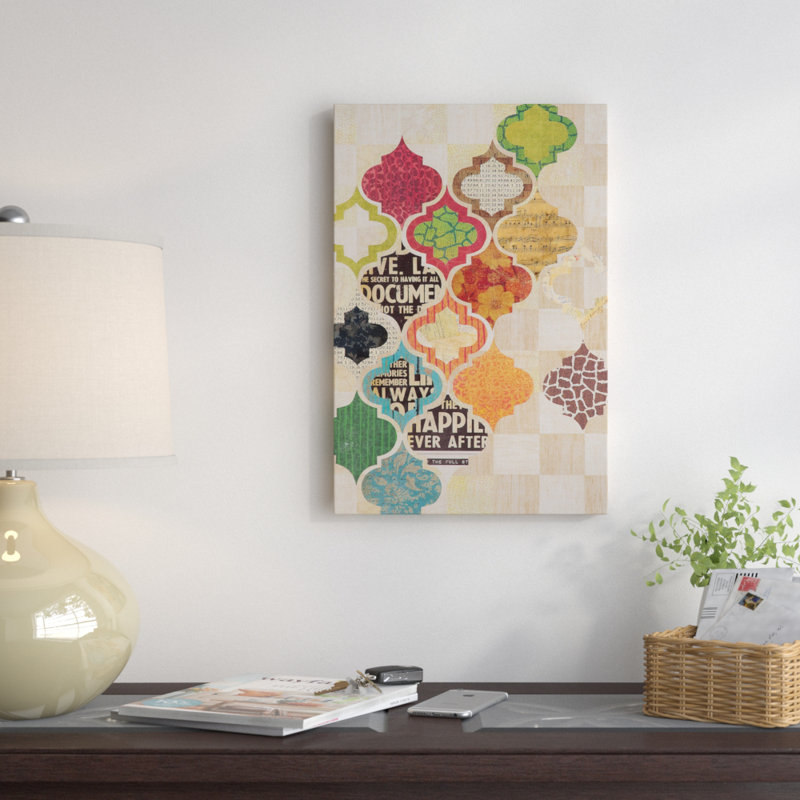 «Moroccan Mod II» par Gray Perkins, impression sur toile, H 12 po x l 8 po x P 0,75 po, Toile tendue, Pas de tapis