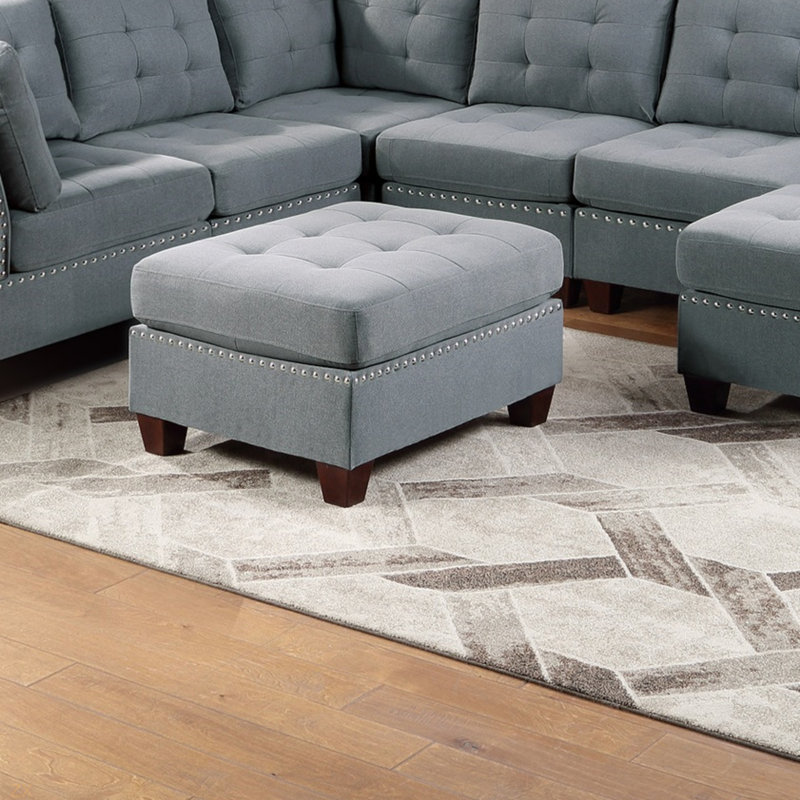 Canapé modulaire modulaire 9 pièces Mobilier de salon modulaire capitonné capitonné gris