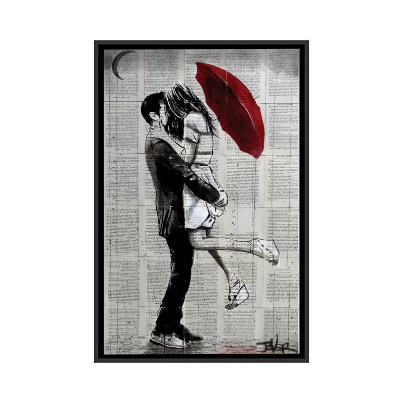 «Forever Romantics», impression sur toile, H 26 po x l 18 po x P 1,5 po, Toile avec cadre noir, Pas de tapis