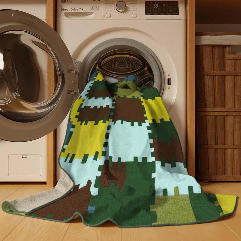 Pixelated Plains Rug, Rectangle 5' x 8'