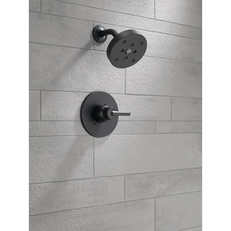 Trinsic 14 Series Single-Function Shower Faucet Set, H2Okinetic Shower Valve Trim Kit, Matte Black