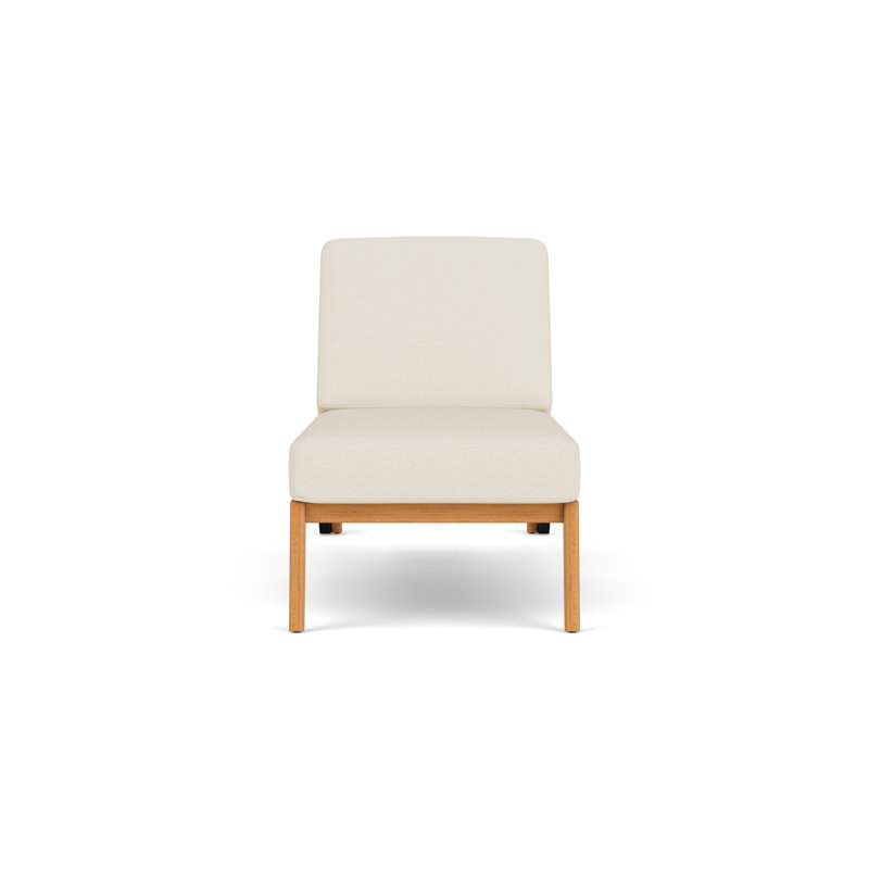 Alpine Outdoor Teak Chaise Lounge, Sailcloth Sailor