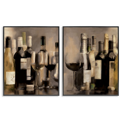  "Kitchen Kitchen Bottles", ensemble de 2 giclées d'art par Carol Robinson