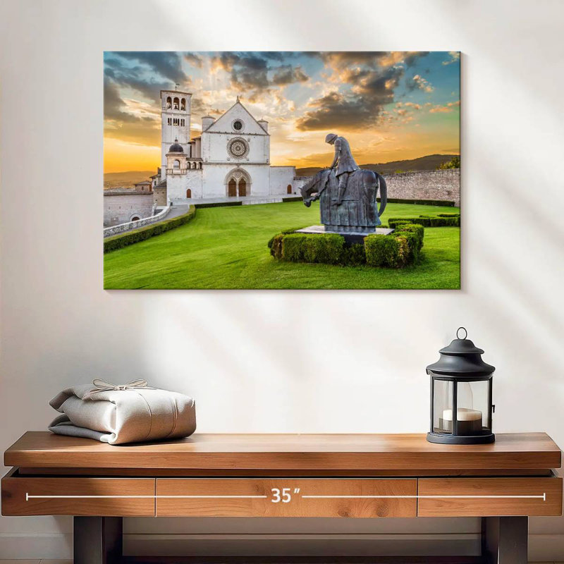 St Francis Assisi Basilica Statue, 16" H x 24" W