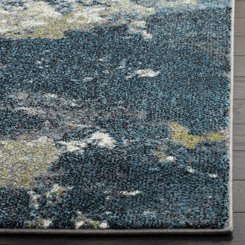 Tapis bleu Leighton, Rond 5 pi 3 po
