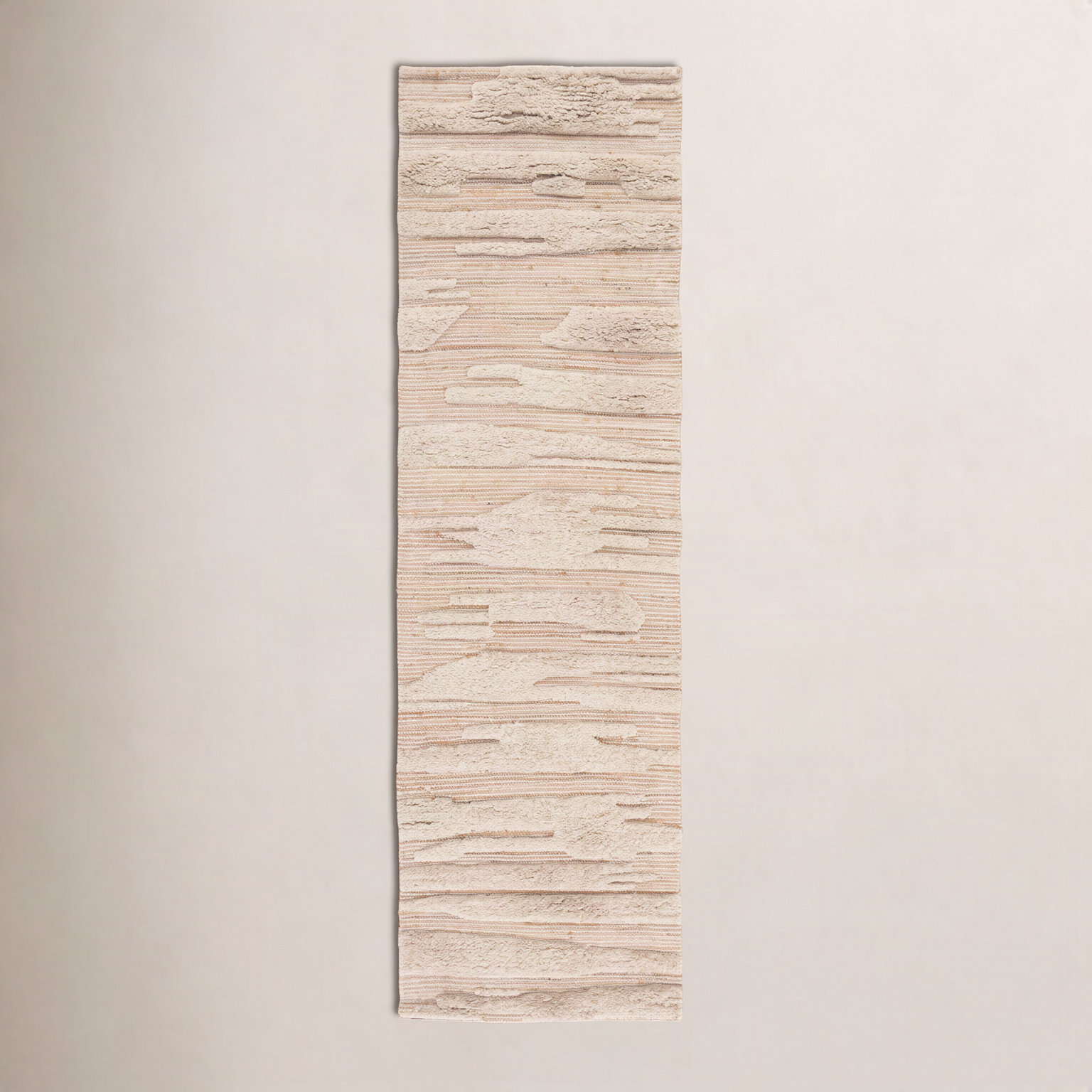 Wyly Natural Handmade Shag Wool Rug, Runner 2'3" x 8'
