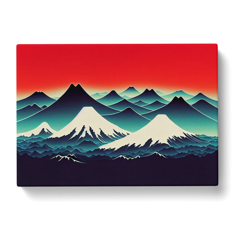 Overwhelming Japanese Mountains - Wrapped Canvas, 50cm H x 76cm W x 3cm D
