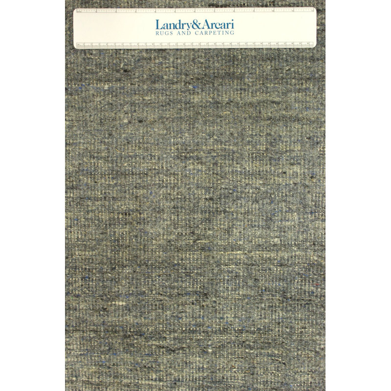 Tapis rectangulaire en laine fabriqué à la main Sound Waves, Rectangle 10 pi 3 po x 13 pi 11 po