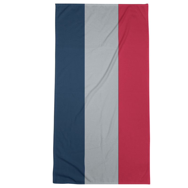 Beach Towel, Navy Blue/Silver/Red