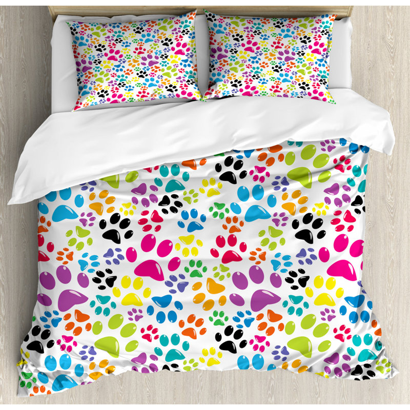 Cottage Americana Polyester Duvet Cover, Queen Duvet Cover + 2 Pillow Sham