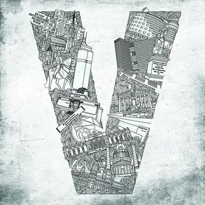« alphabet vienne »-impression sur toile tendue