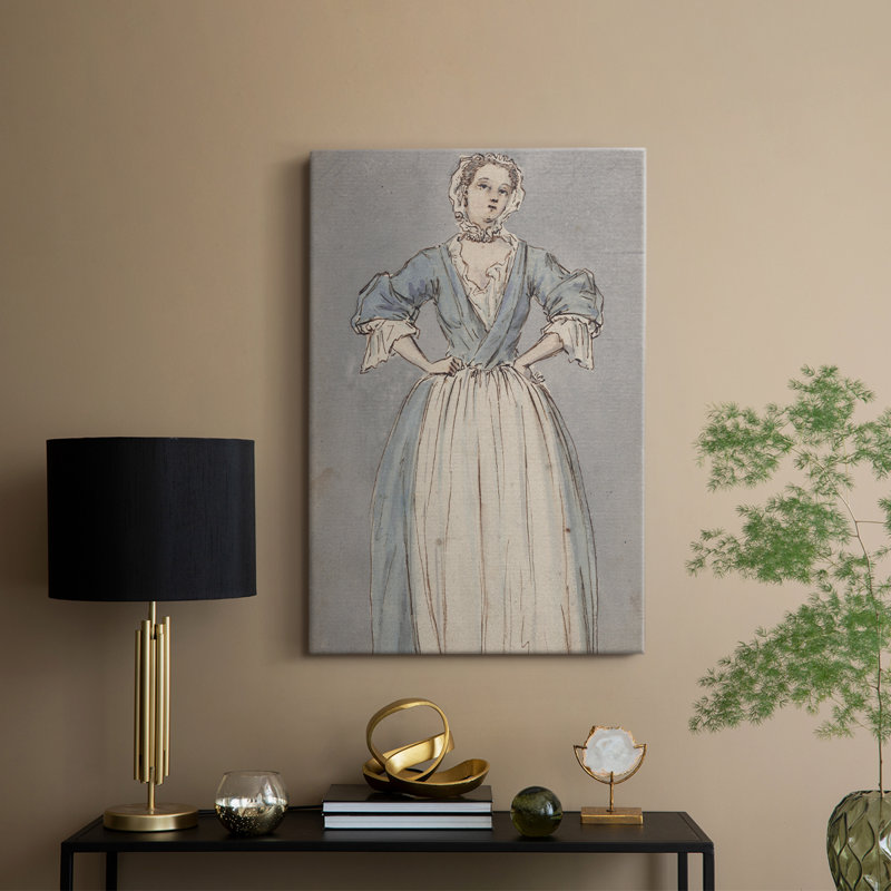 Impression de portrait rétro Cxx - galerie enveloppée de cavas, H 27 po x l 18 po