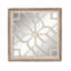 Miroir mural blanc en bois sculpté géométrique 30 po x 1 po x 30 po