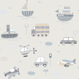 Tiny Tots 2 Transportation Design 33' L x 21" W Wallpaper Roll