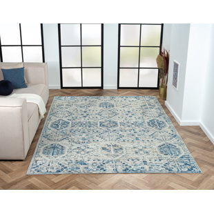 Blue Geometric Rugs You'll Love