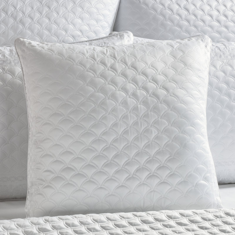 Coussin décoratif carré Lyndon, Blanc