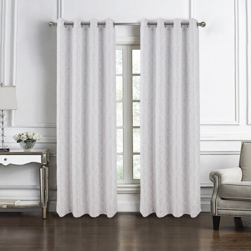 Rideau tissé en jacquard, Argent argent